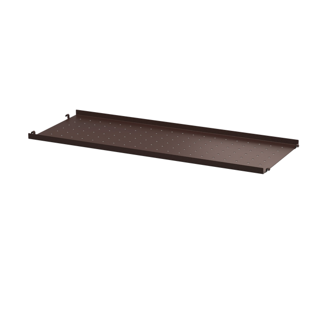 String Metallboden niedrige Kante 78×30cm Dunkelbraun – Regalboden aus Metall für das String Regal