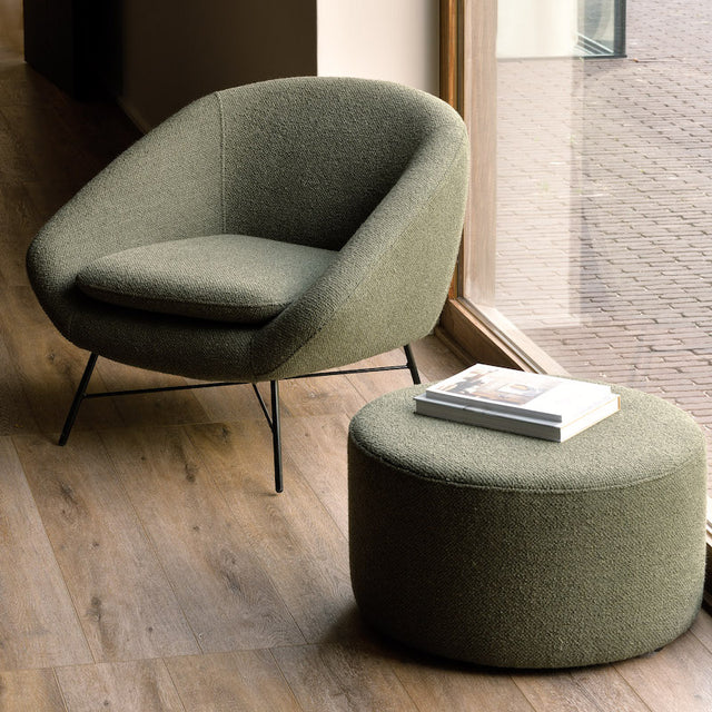 Barrow Sitzhocker Pine Green, ⌀60cm - Ethnicraft