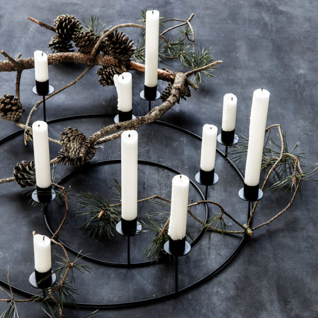 Weihnachtsdeko Kerzenständer Ring Schwarz - House Doctor - Weihnachten 2025