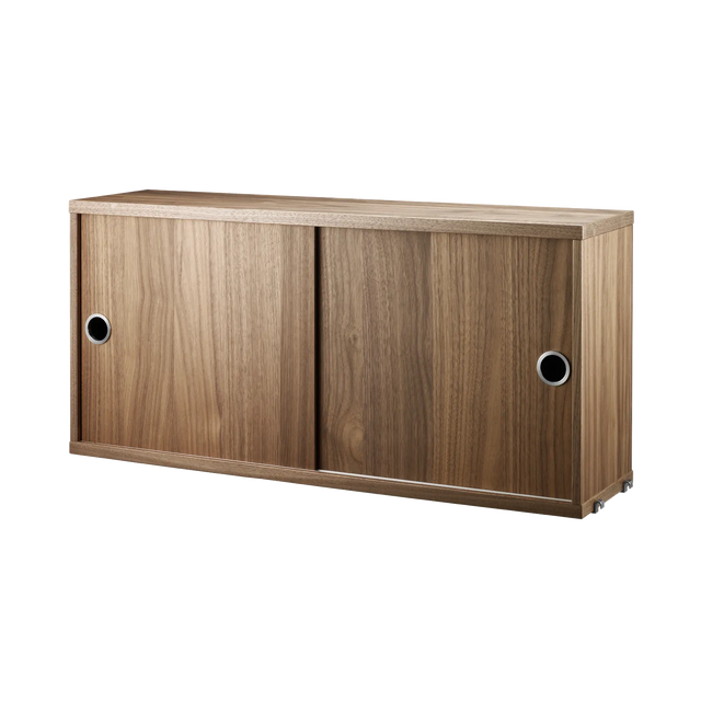String Schrank mit Schiebetüren 78×20cm Walnuss – Hängeschrank für das String Regal
