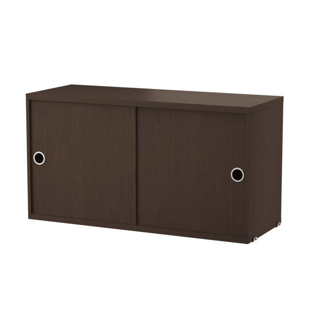 String Schrank mit Schiebetüren 78×30cm Dunkle Eiche – Hängeschrank für das String Regal