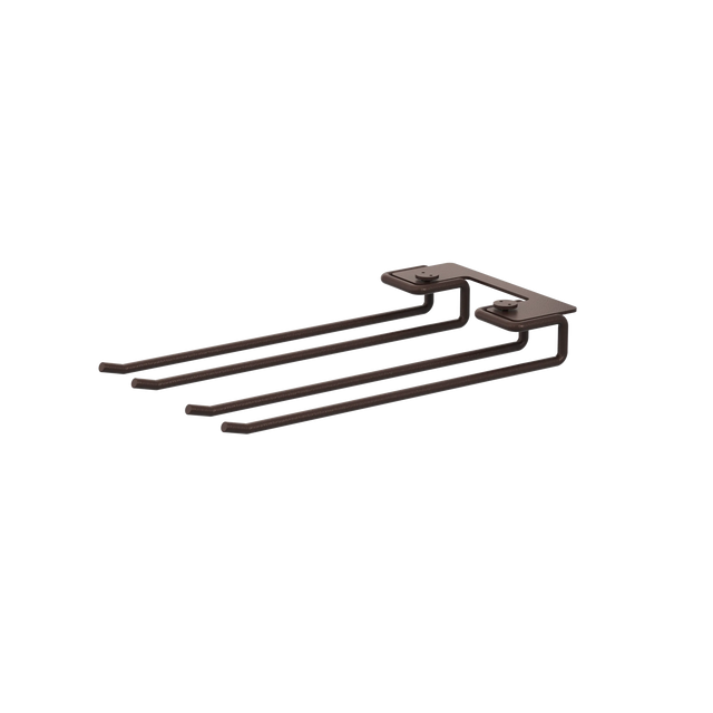 String Gläserschiene 30 cm Dunkelbraun – Weinglashalter für den String Metallboden