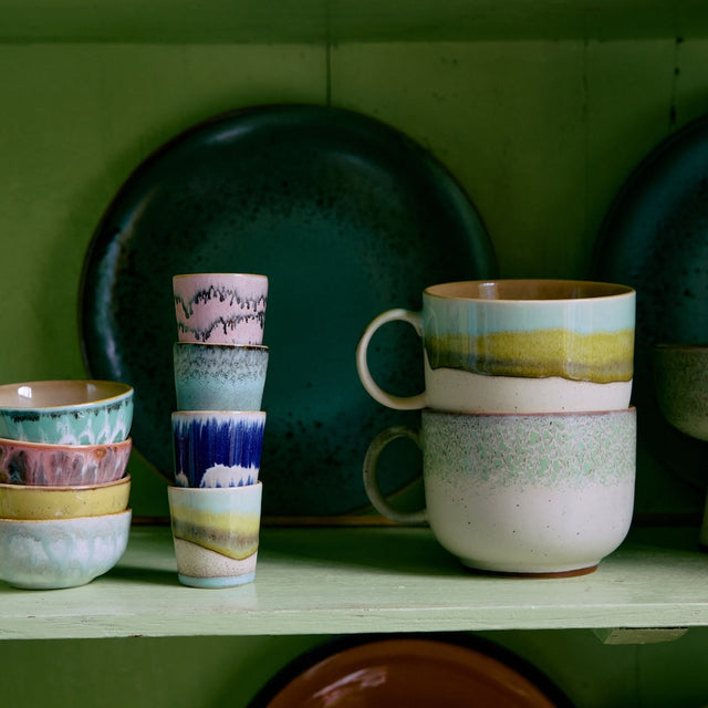 4er Set Eierbecher Vibrance 70s Ceramics - HK Living