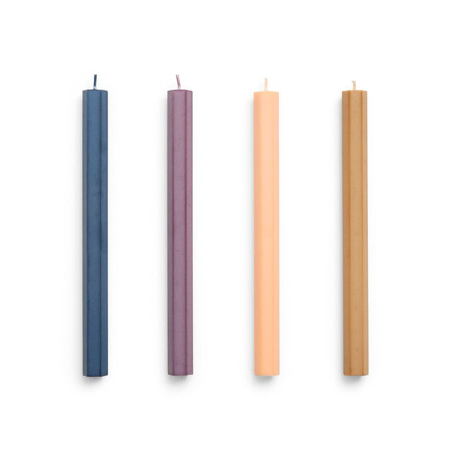 4er Set Stabkerzen Hexagon Candle Dark - HAY - DesignWe.Love