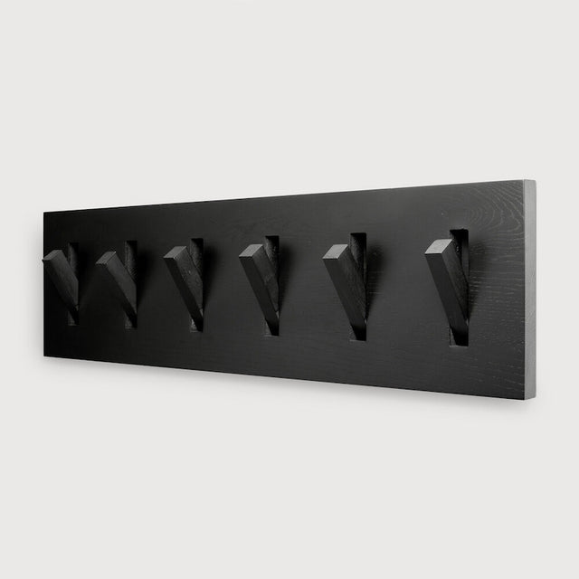 Utilitile Wandgarderobe Eiche schwarz 6 Haken - Ethnicraft