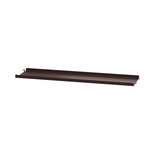 String Metallboden niedrige Kante 78×20cm Dunkelbraun – Regalboden aus Metall für das String Regal