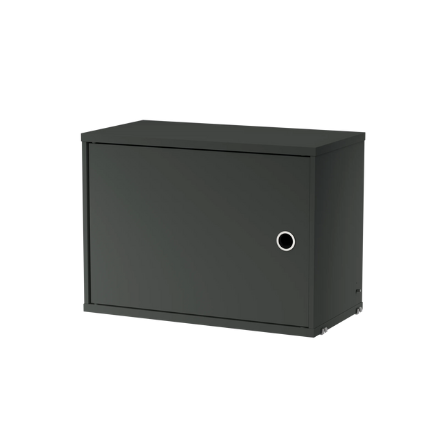 String Schrank mit Schwenktür 58×30cm Dunkelgrau – Hängeschrank für das String Regal