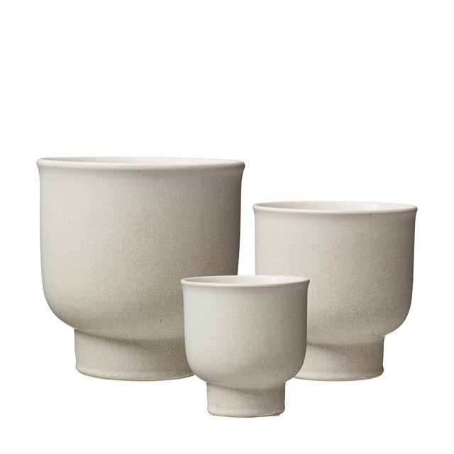 Pflanztopf 3er-Set AIMEE in Off-White - Wikholm Form