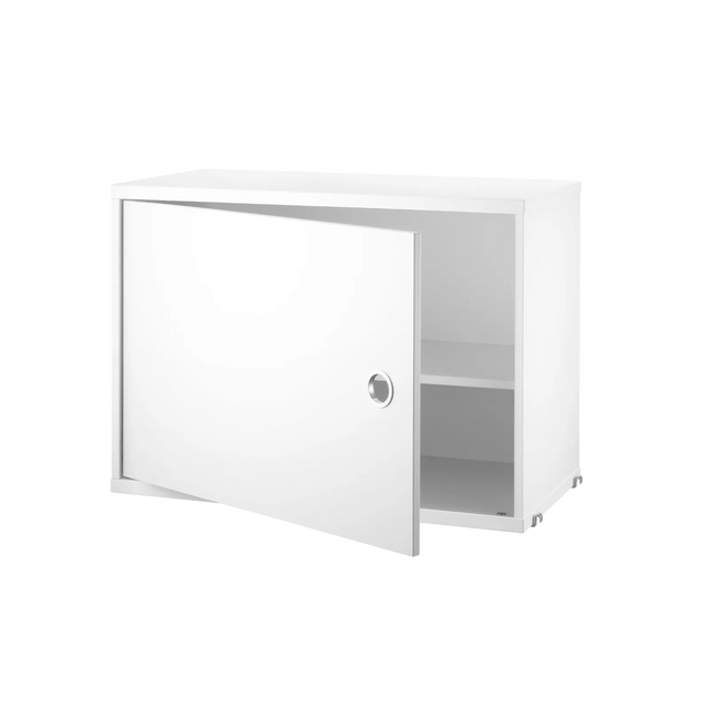 String Schrank mit Schwenktür 58×30cm Weiß – Hängeschrank für das String Regal