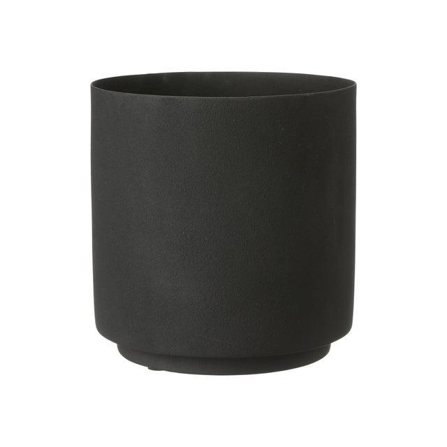 Blumentopf MALIA aus Metall in Schwarz - Wikholm Form