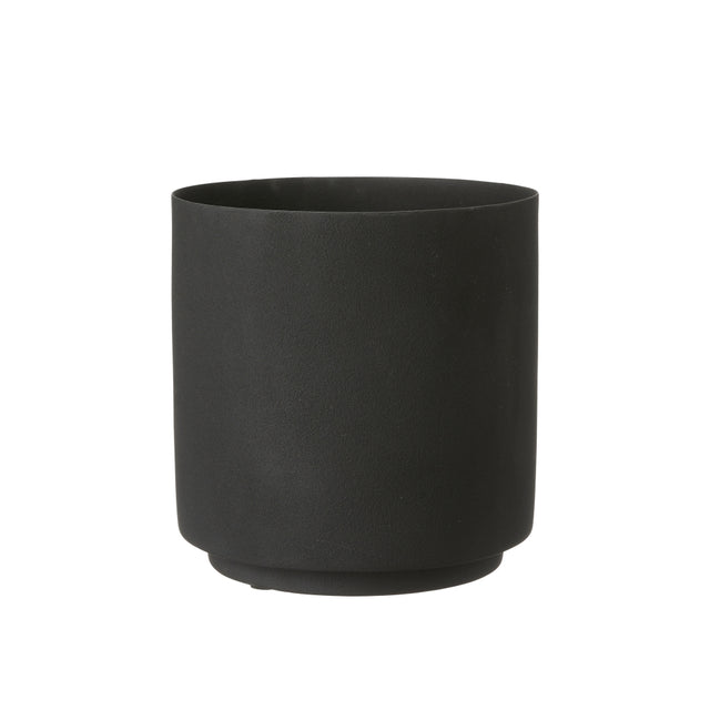 Blumentopf MALIA aus Metall in Schwarz - Wikholm Form
