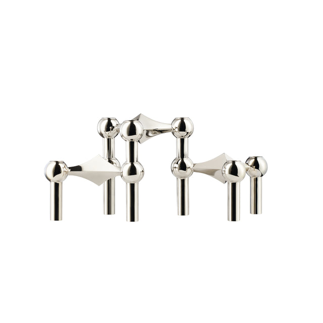 Kerzenhalter Chrom 3er Set - Stoff Nagel