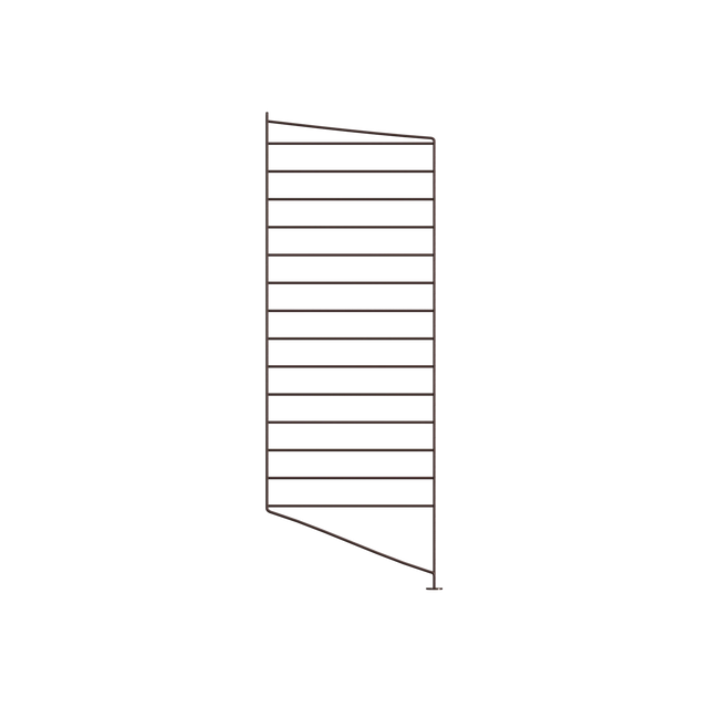 String Bodenleiter 85×30cm Dunkelbraun 2er Set – Regalleiter String Furniture
