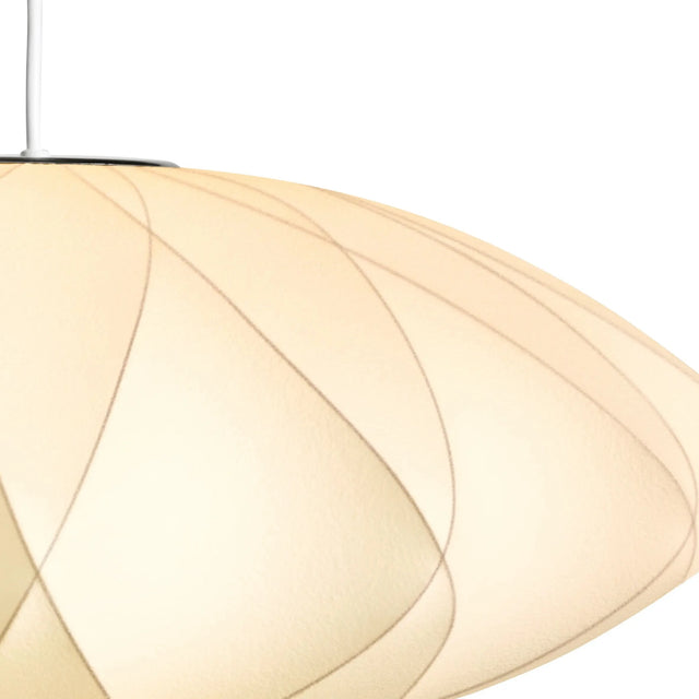 Nelson Pendelleuchte Bubble Saucer Crisscross Small beleuchtet Detail  - Hay