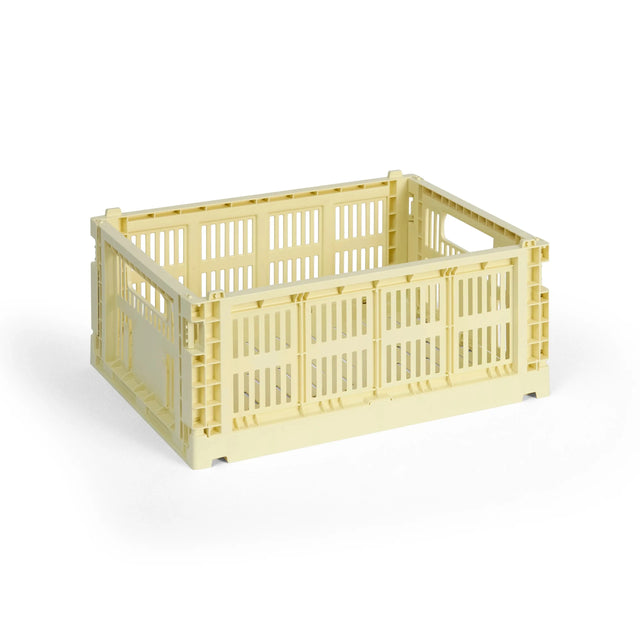 HAY Colour Crate MediumAufbewahrungsbox in Light Yellow – DesignWe.Love