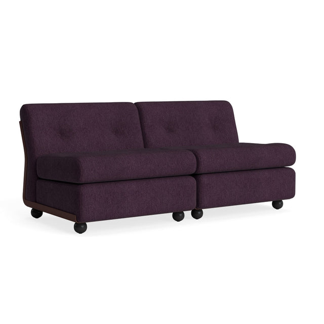 HAY Amanta 2-Sitzer Sofa, Gestell Burgundy, Bezug Turf Burgundy