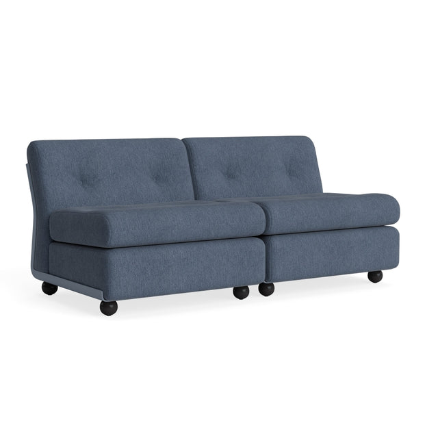 Sofa 2-Sitzer Amanta Gestell Frost Blue - HAY