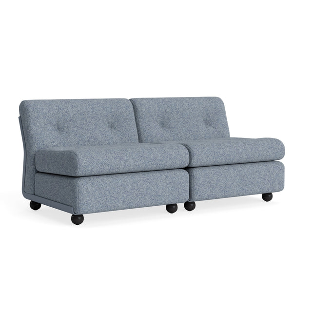Sofa 2-Sitzer Amanta Gestell Frost Blue - HAY
