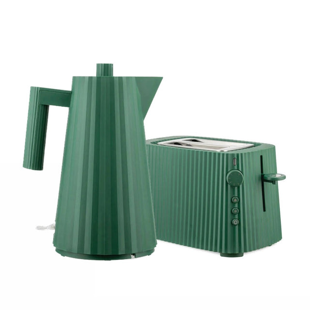 Alessi Bundle Set Plisse Grün - Toaster und Wasserkocher 1,7L