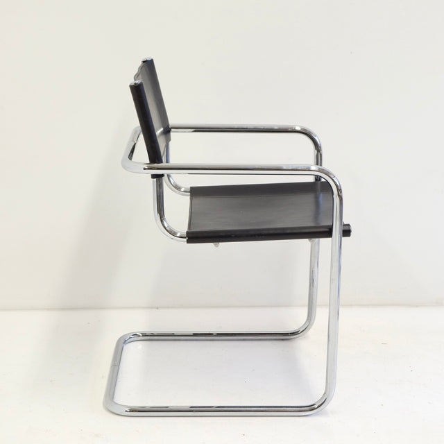 Vintage cantilever chair Mart Stam leather