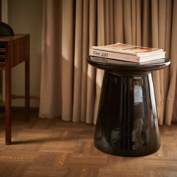Beistelltisch Earthenware M Keramik Schwarz (40x40x43 cm) - HKliving
