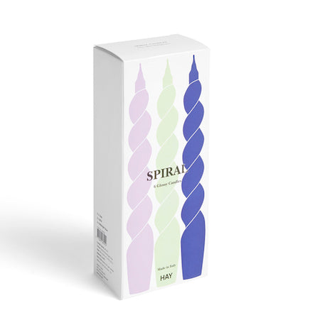 6er Set Spiral Kerzen - HAY