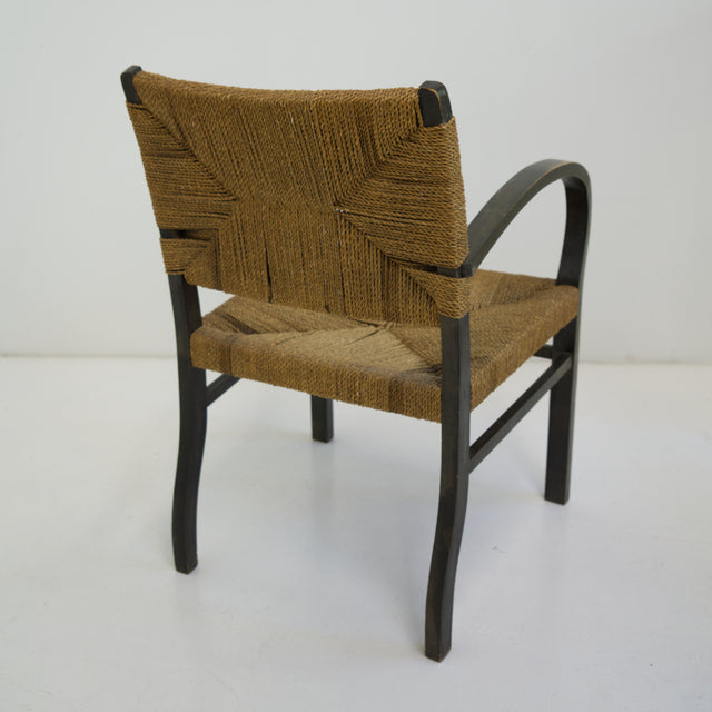 Erich Dieckmann Bauhaus Sessel mit Korbgeflecht - Vintage Stuhl