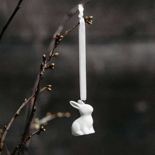 Dekofigur hängend Hase Maja weiß - Storefactory