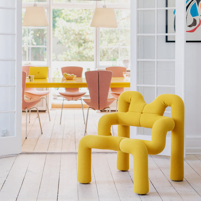 Sessel Ekstrem Chair Yellow Classic Knit - Varier Furniture