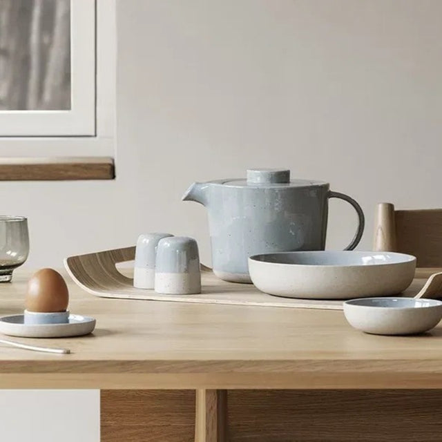 Eierbecher aus Keramik 2er-Set SABLO Stone - blomus 3