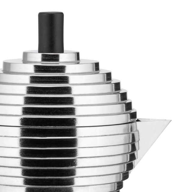 Espressokocher Pulcina Chrom-Schwarz - Alessi detail