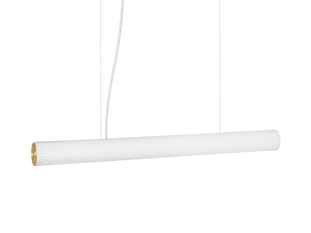 Hängeleuchte Vuelta Weiß 100cm Messing - ferm LIVING