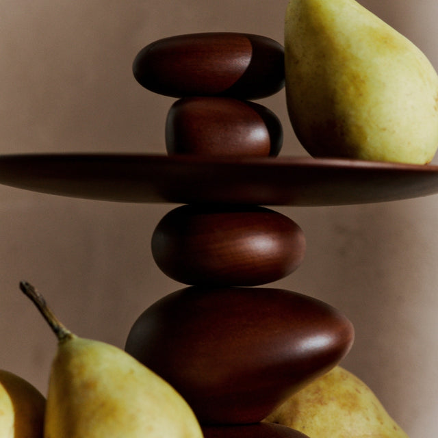 Dessertständer Pebble, Etagere aus Holz - ferm LIVING