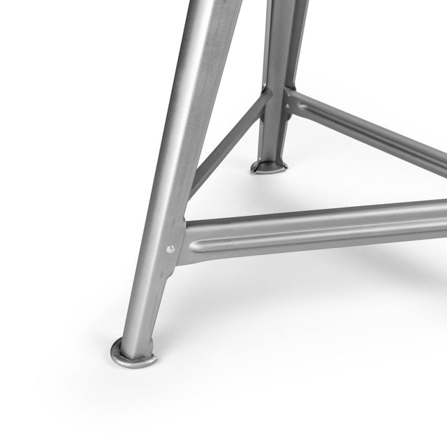 Hocker Schemel Esche schwarz 50cm Naked Steel - Rowac