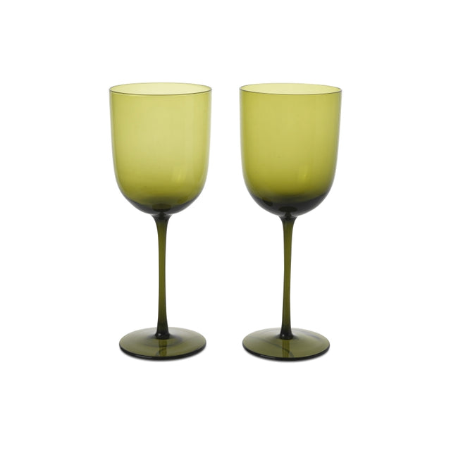 Rotweinglas Host Moss Green 36cl (2er-Set) - ferm LIVING