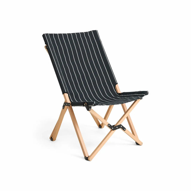 Klappstuhl Holz gestreift - HAY Folding Chair schwarz mit beigen Streifen