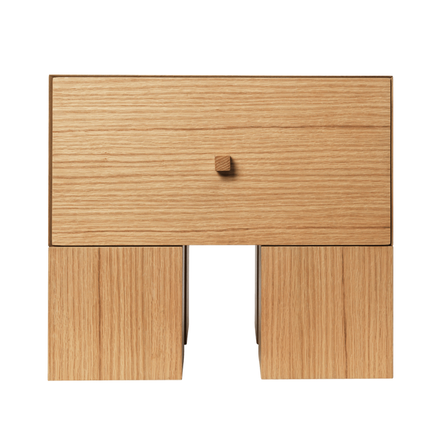 Kuben Nachttisch 1x1 Eiche natur - ferm LIVING