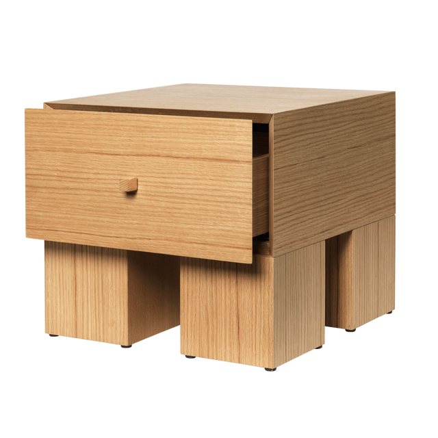 Kuben Nachttisch 1x1 Eiche natur - ferm LIVING