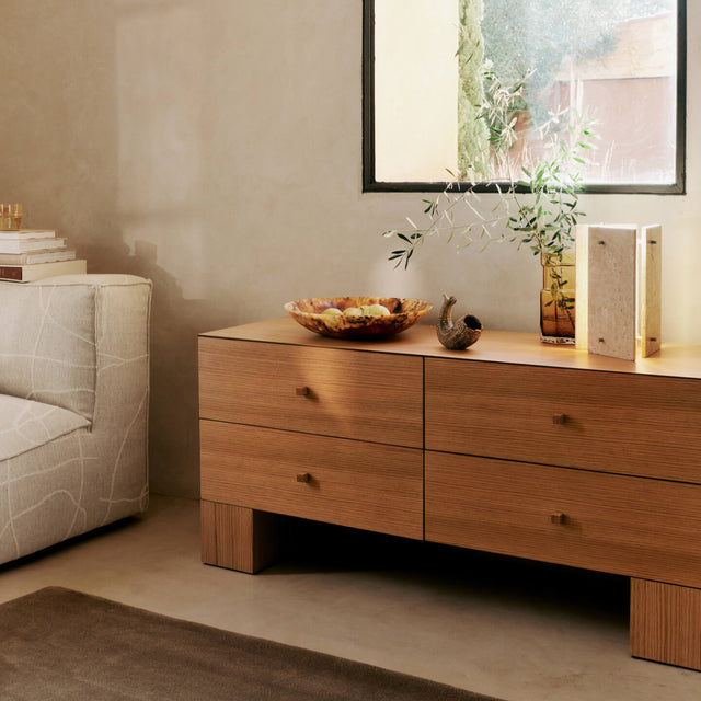 Kuben Schrank mit 4 Schubladen 2x2 Eiche natur - ferm LIVING