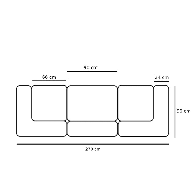 Utopia Modulares Sofa Light beige - Njordec