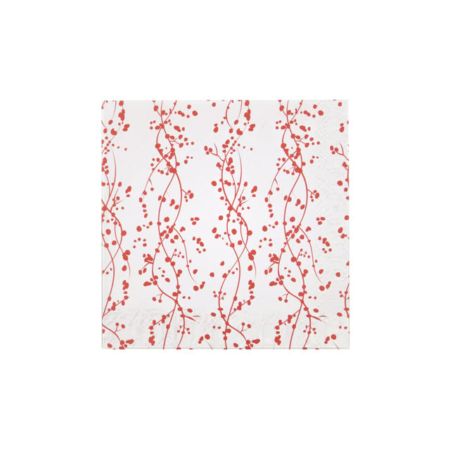 Papier Servietten, Berrie branch, Rot - House Doctor
