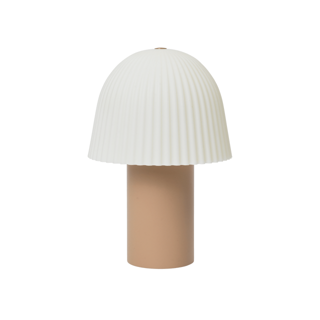 Portable Tischleuchte Frill Rosa/Weiss - ferm LIVING