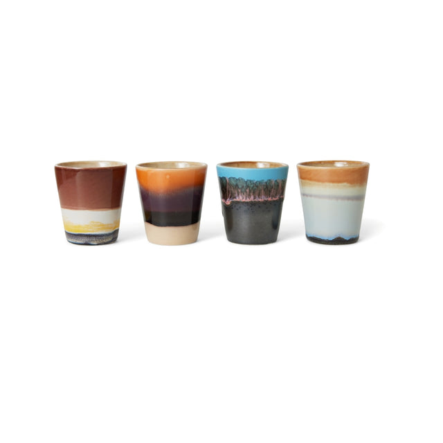 Ristretto Tassen im 4er Set 70s Ceramics Solar - HK Living