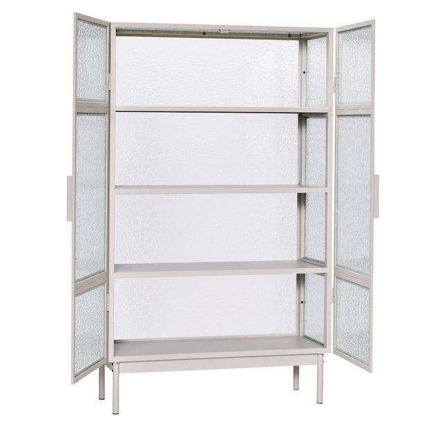 Plex Schrank mit Glastüren Grau - Hübsch Interior