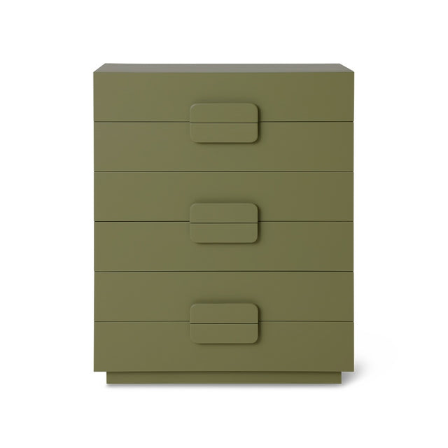 Schubladenschrank Spacious Drawer army green (80x40,5x98 cm) - HK Living