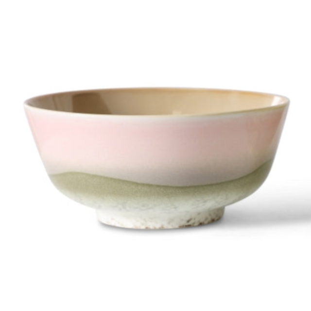 HKliving Ramen Schüssel Ascend Pink – 70s Ceramics Ramen Bowl aus Keramik, Ø 19 cm