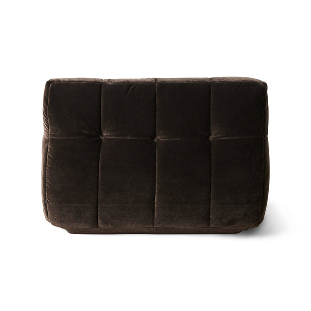 Sessel Lazy Lounge Chair Royal Velvet Espresso - HK Living