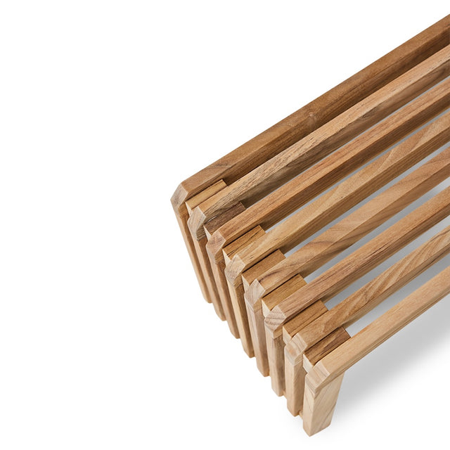 Slatted Bench XL Teak Moderne Bank 180x27 - HK Living