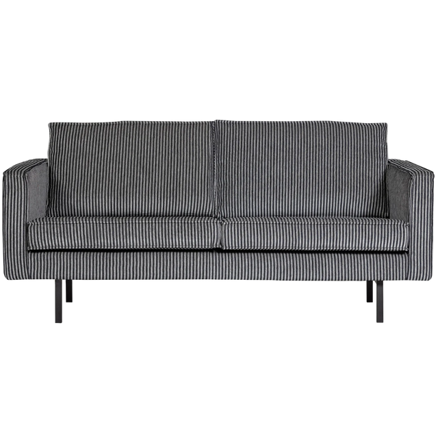 Sofa Rodeo 2,5 Sitzer gestreift schwarz/grau - Be Pure Home