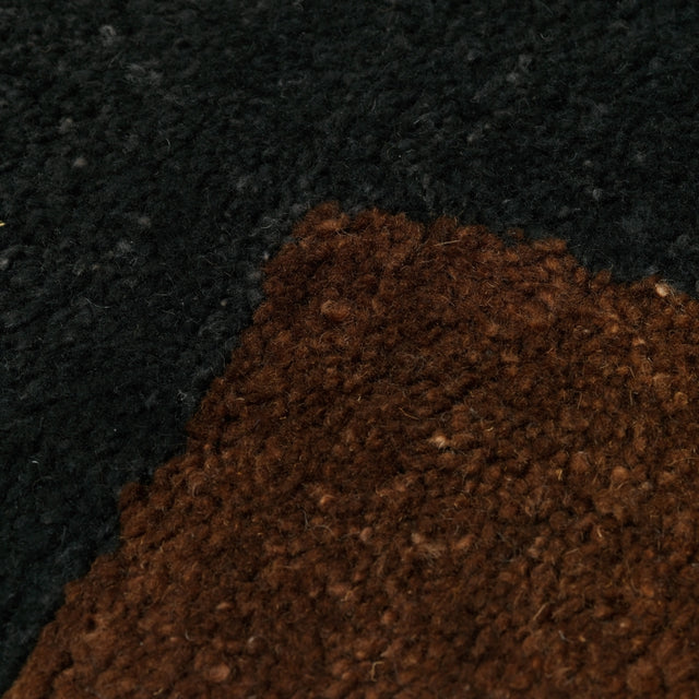 Teppich Mara Knotted Black/Chocolate - ferm LIVING